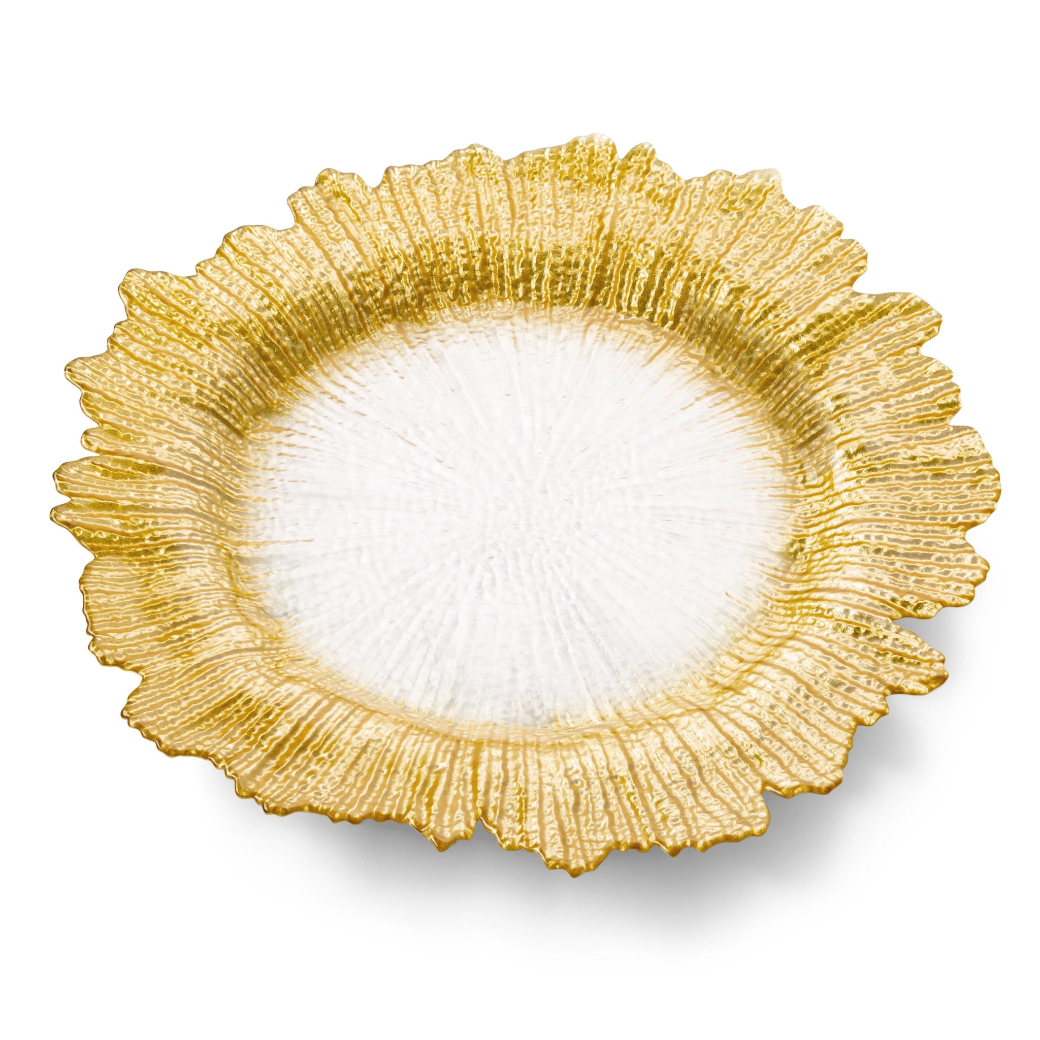 Gold Flower Shapped Charger (set of 4)