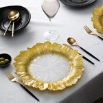 Gold Flower Shapped Charger (set of 4)