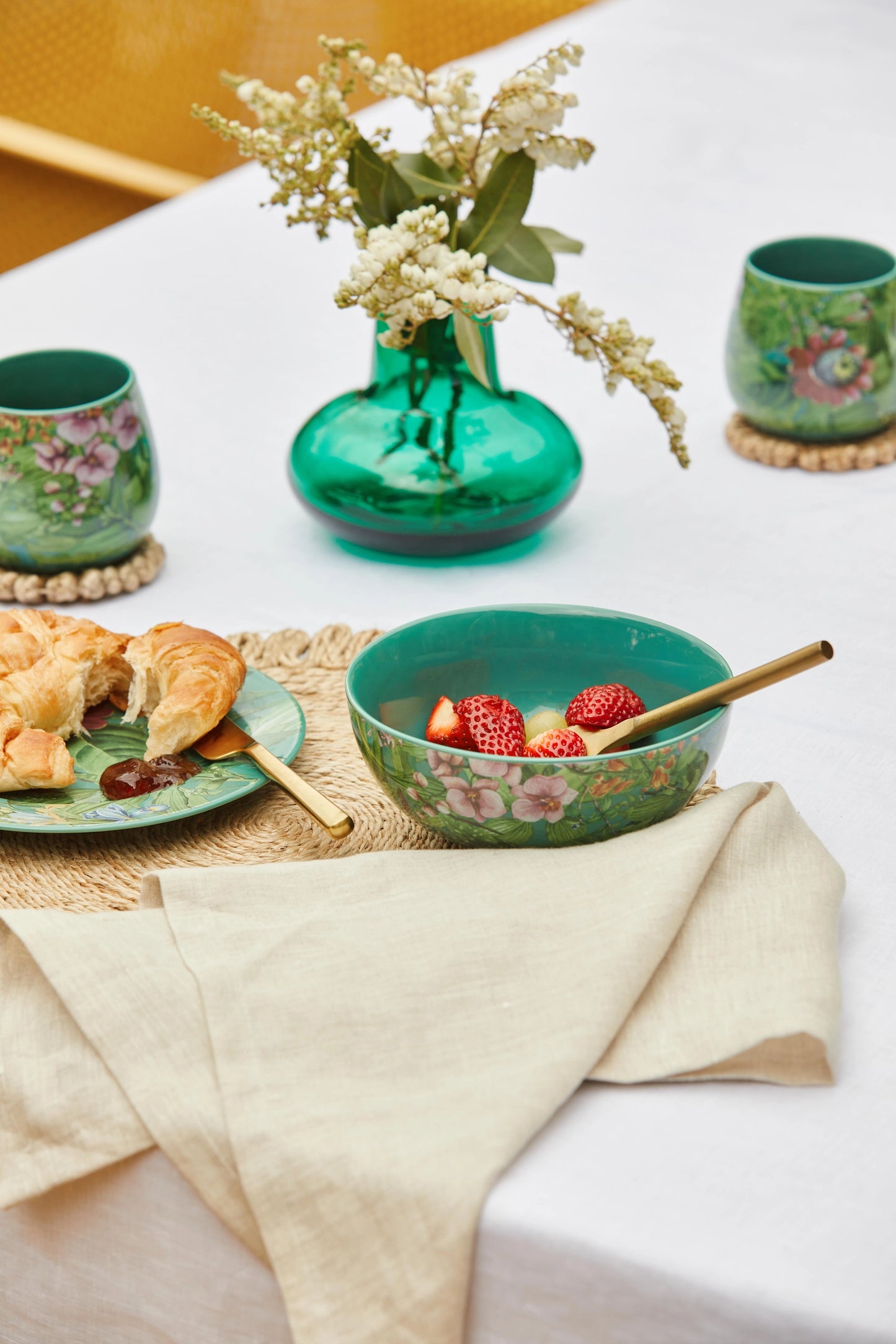 Emerald Midnight Garden Bowls (set of 2)