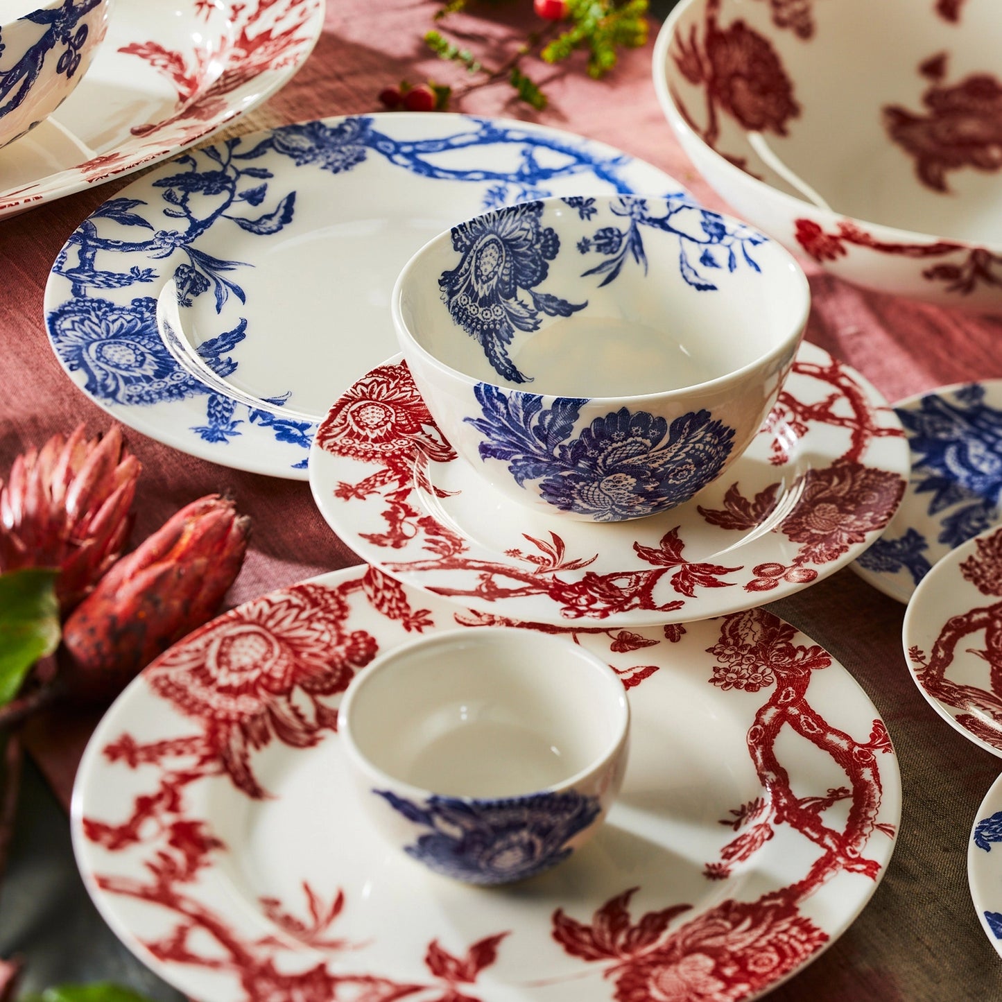 Crimson Vines Salad Plate