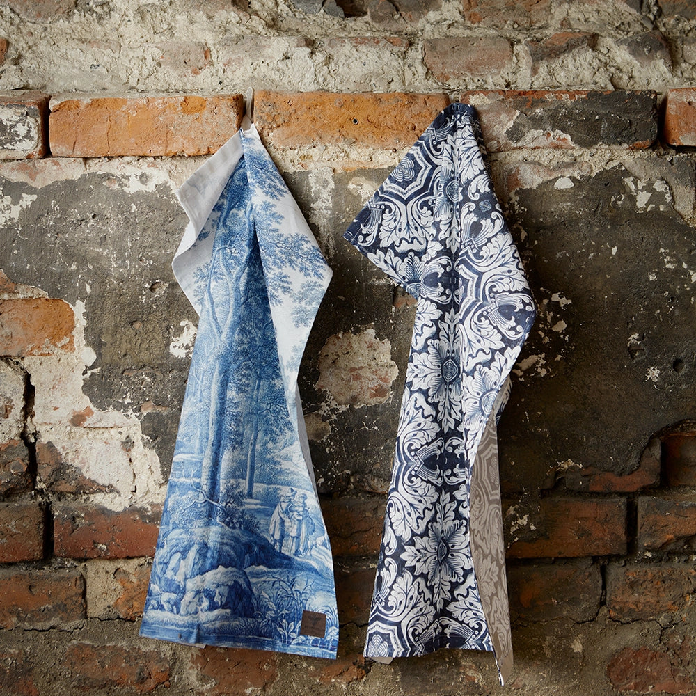 Blue Landscape Cotton Tea Towel