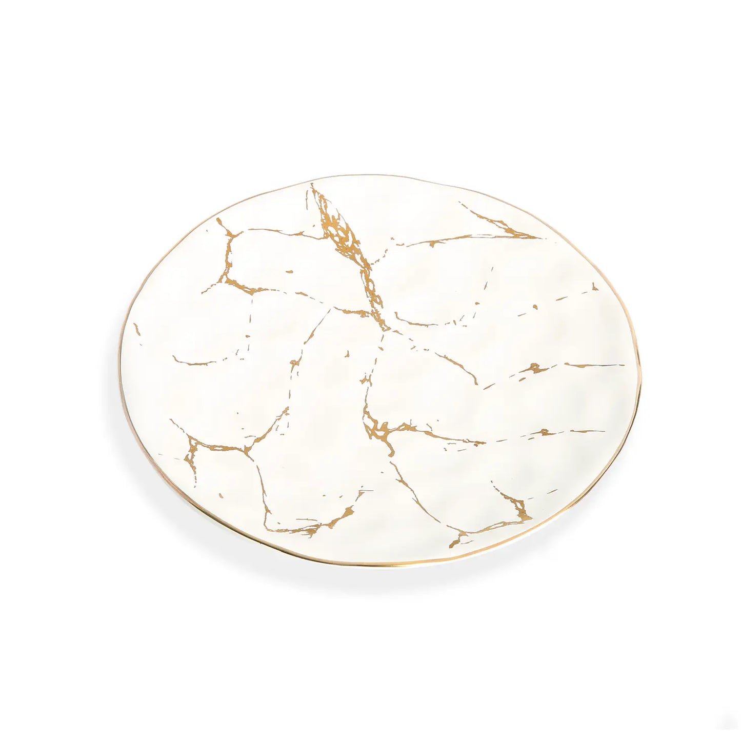 Abstract Gold Dessert Plates (set of 6)