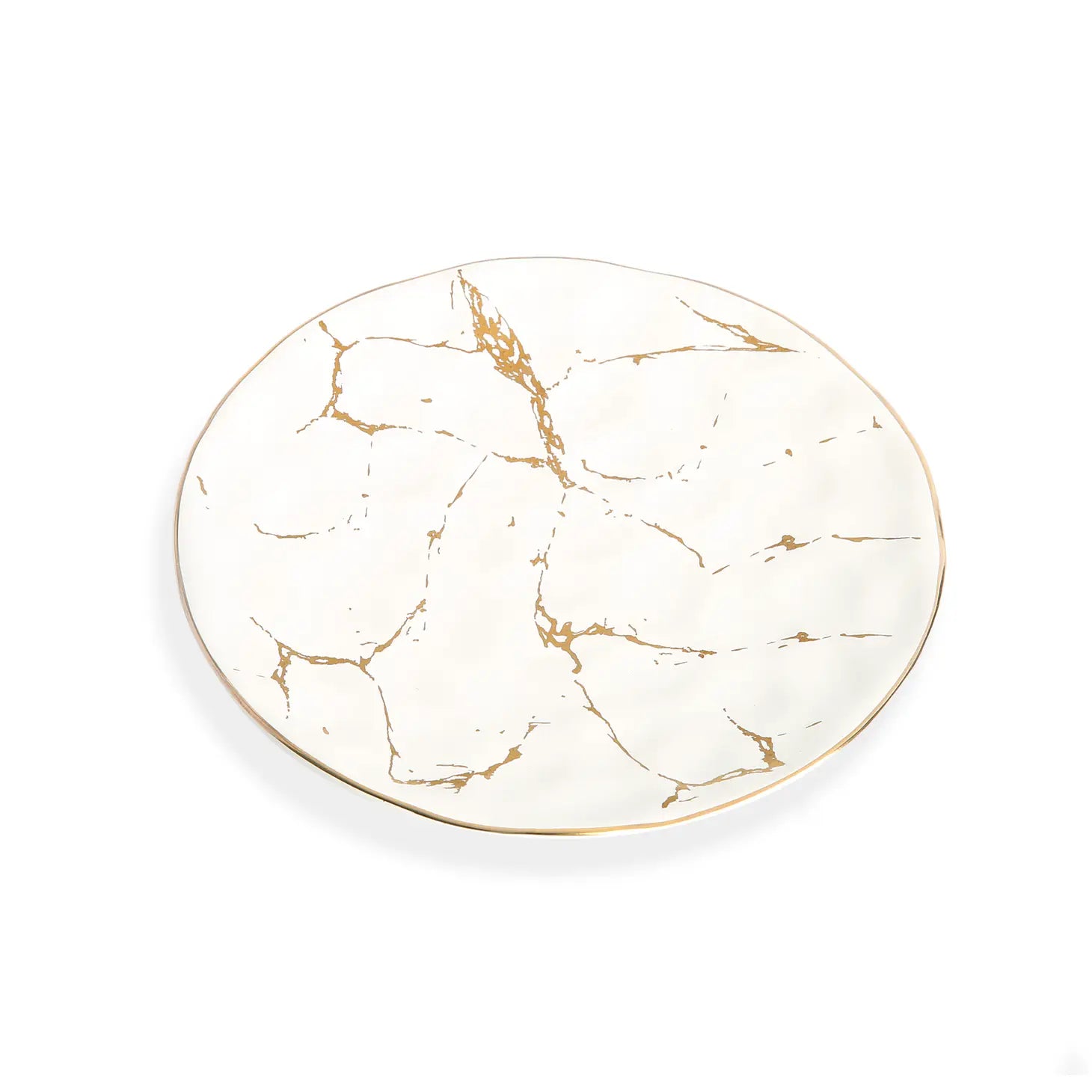 Abstract Gold Dessert Plates (set of 6)