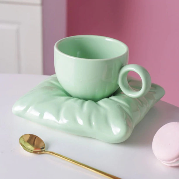 Pillow Top Cup And Saucer Set