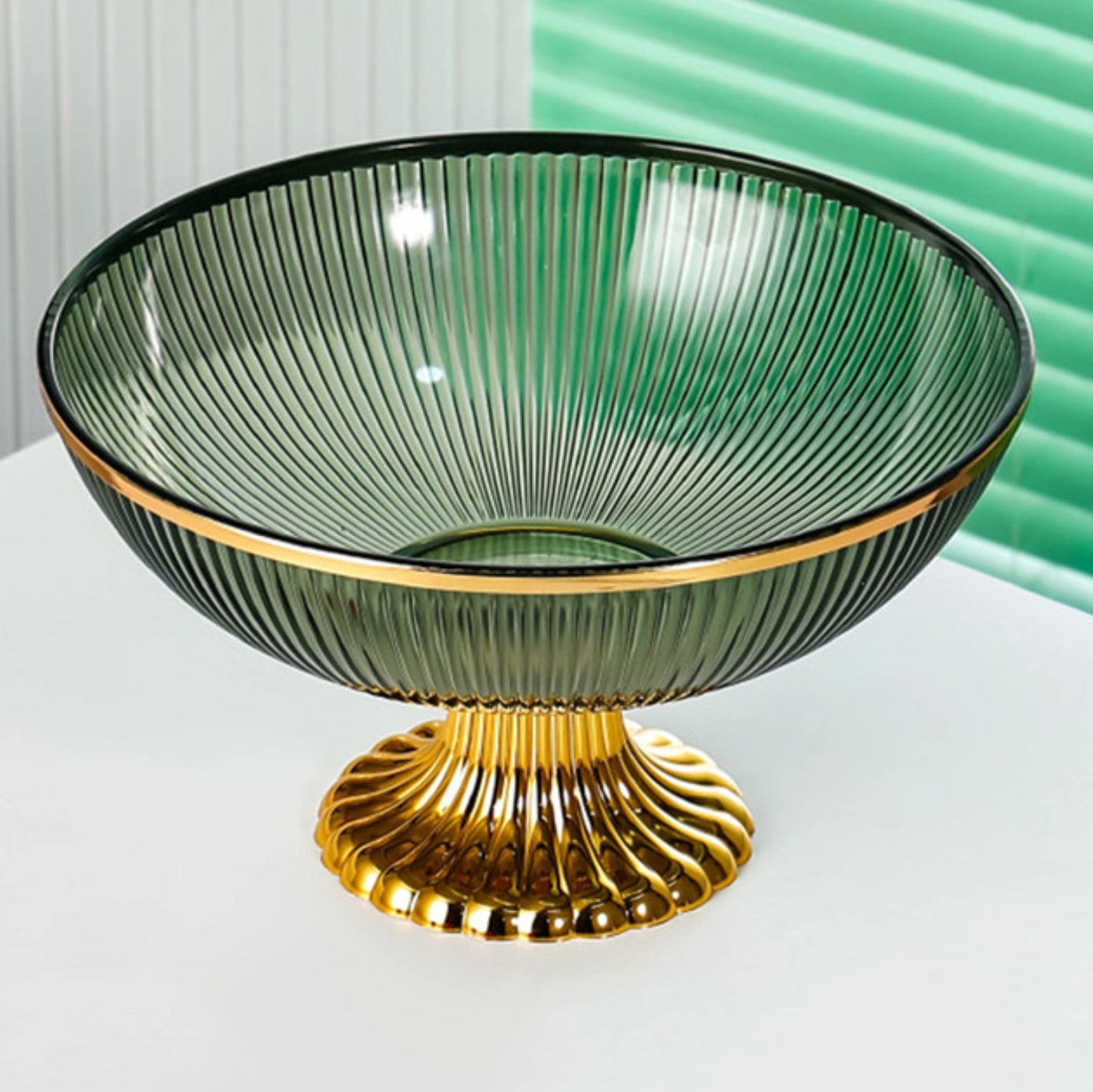 Gilded Pedestal Fruit Bowl